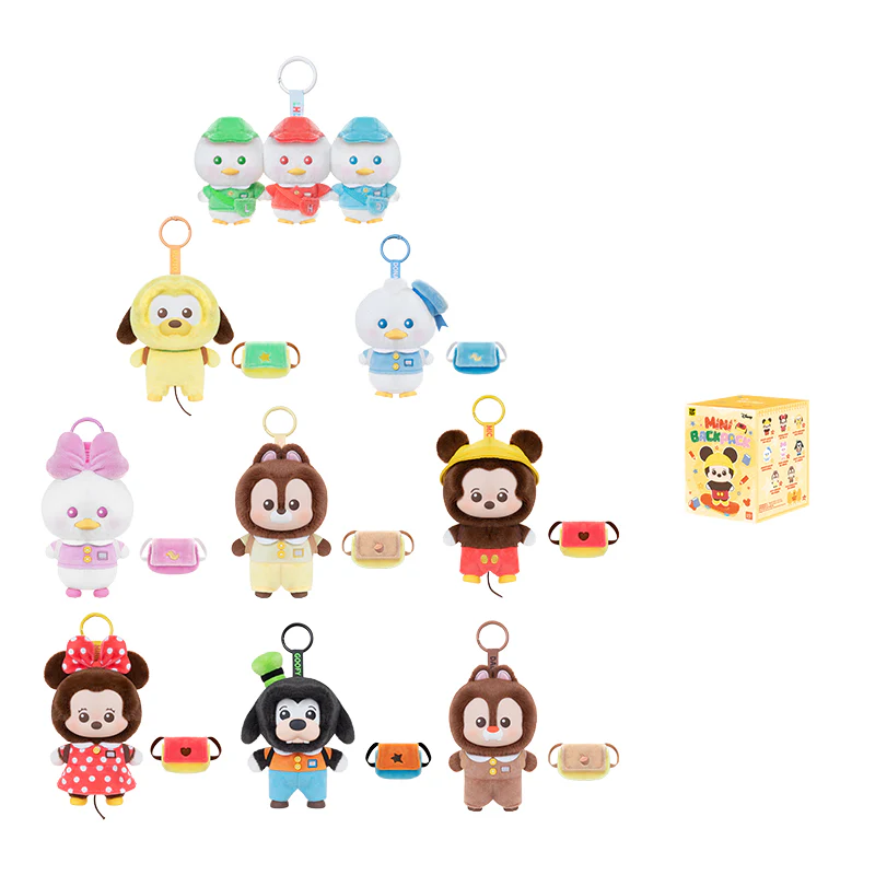 DISNEY Mickey Mouse Family Mini Backpack Series Vinyl Plush Keychain Charm Blind Box - Image 12